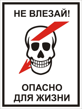 S29/1 Не влезай! опасно для жизни! - Знаки безопасности - Знаки по электробезопасности - Магазин охраны труда Протекторшоп