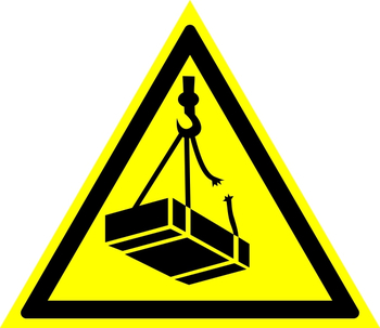 W06 опасно! возможно падение груза (пластик, 500х500 мм) - Знаки безопасности - Знаки и таблички для строительных площадок - Магазин охраны труда Протекторшоп